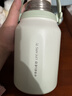 物生物保溫杯大容量女士水杯高顏值316L不銹鋼保溫壺戶(hù)外露營(yíng)便攜旅行壺 鶯歌綠【含茶隔+背帶】 950ml 曬單實(shí)拍圖