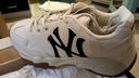 MLB官方 跑步鞋女鞋厚底老爹鞋春夏禮物復古休閑鞋子3ASHBWS4N 紐約洋基隊/奶油色 38 (240mm) 曬單實(shí)拍圖