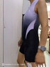 安踏連體泳衣女無(wú)袖平角專(zhuān)業(yè)訓練顯瘦競速漸變色溫泉游泳衣沙灘泳裝 漸變紫 L (160-170cm50-60kg) 曬單實(shí)拍圖