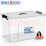 SPACEXPERT 衣物收納箱特大號塑料整理箱車(chē)載儲物箱95L透明 1個(gè)裝 帶提手 曬單實(shí)拍圖