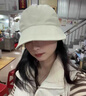 目丸防曬帽子女2025新款春夏季遮陽(yáng)帽子漁夫帽大頭圍百搭帽子女鴨舌帽 1#米白色鐵標-可掛口罩 曬單實(shí)拍圖