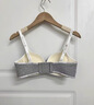 維多利亞多拉字母肩帶內衣女小胸聚攏加厚顯大無(wú)鋼圈舒適無(wú)痕運動(dòng)風(fēng)少女文胸罩 花灰色【單文胸】 M -34/75AB【AB厚杯】 曬單實(shí)拍圖