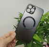 奶小鴨 【AG磨砂】適用蘋(píng)果13promax手機殼 iphone13promax保護套magsafe磁吸充電全包防摔男女款 石墨黑 曬單實(shí)拍圖