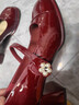 達芙妮紅色高跟婚鞋女2026新款春季新年粗跟瑪麗珍鞋法式優(yōu)雅赫本風(fēng)皮鞋 紅色【珍珠款 5.5cm高跟】 37 曬單實(shí)拍圖