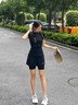 李寧（LI-NING）短褲女夏季運動(dòng)速干新款跑步專(zhuān)用假兩件三分褲健身訓練體考沙灘褲 經(jīng)典黑【速干假兩件/防走光】 S 曬單實(shí)拍圖