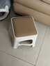 四萬(wàn)公里小凳子家用可疊放輕奢板凳圓凳軟包方凳換鞋小矮凳沙發(fā)凳茶幾凳 曬單實(shí)拍圖