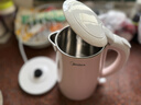 美的（Midea）電熱水壺燒水壺養生雙層防燙0涂層 食品級304不銹鋼1500W快速沸騰1.7L大容量泡茶 HJ1705 曬單實(shí)拍圖