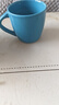 北歐風(fēng)小藍咖啡杯簡(jiǎn)約陶瓷杯馬克杯禮物水杯開(kāi)學(xué)季杯子 藍色1只 300ML 曬單實(shí)拍圖