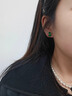 慕絹帝王綠冰種葫蘆耳環(huán)綠色耳釘女銀氣質(zhì)2024新款中式國風(fēng)感輕奢耳飾 14k金 綠葫蘆耳釘 曬單實(shí)拍圖