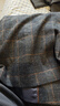 才子（TRIES）羊毛呢大衣男復古英倫風(fēng)中長(cháng)款羊毛格紋撞色時(shí)尚風(fēng)衣春秋新款外套 灰色 XL 175/92Y 曬單實(shí)拍圖