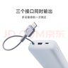 小米（MI）【3C認證】充電寶自帶線(xiàn)快充版20000 33W淺灰色可上飛機/火車(chē)可充手機平板筆記本戶(hù)外儲能電源 曬單實(shí)拍圖