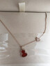 CRD克徠帝【現貨閃發(fā)】18K金項鏈女葫蘆吊墜福祿紅玉髓鏈墜鉆石 【CX00312GR】共約7分 曬單實(shí)拍圖