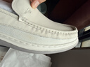 七匹狼（SEPTWOLVES）皮鞋男真皮男士豆豆鞋英倫商務(wù)休閑皮鞋一腳蹬頭層牛皮懶人樂(lè )福鞋 白色0117（兩穿鏤空款） 43 曬單實(shí)拍圖