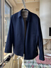 羅蒙（ROMON）高端桑蠶絲夾克男士商務(wù)休閑行政中年春秋薄款中老年爸爸秋裝外套 2288深藍色翻領(lǐng)-外口袋有拉鏈 XL 180碼【建議145-160斤】 曬單實(shí)拍圖