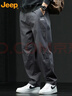 JEEP吉普休閑褲男春秋季直筒褲子男士寬松潮流工裝褲男褲 深灰 4XL 曬單實(shí)拍圖