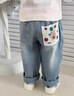 帕皮猴女童牛仔褲2025春秋新款兒童時(shí)尚寬松休閑褲女寶寶百搭外穿長(cháng)褲潮 圓點(diǎn)熊牛仔褲 130 碼建議6-7歲（身高125左右） 曬單實(shí)拍圖