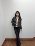 波司登（BOSIDENG）26春季輕薄羽絨服防風(fēng)鎖溫女士輕暖鵝絨短款外套B260135054 焦糖咖7637 S 160/84A 體重約100-110斤 曬單實(shí)拍圖