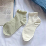 佰姿緣木耳邊襪子配小皮鞋女純棉短襪夏薄款樂(lè )福鞋花邊2026新款爆款中筒 【5雙】5白色 均碼 花邊襪【10A抗菌防臭】 曬單實(shí)拍圖