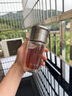 GERTHRON德國高端茶水分離泡茶杯男女迷你便攜雙層隔熱防摔防爆玻璃杯過(guò)濾 【禮盒裝】鋼色250ML（送杯套杯刷） 德國高端 曬單實(shí)拍圖