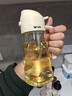 雙槍油壺噴油壺 倒油噴油一體食用油玻璃油壺廚房家用不掛油 奶油白 曬單實(shí)拍圖