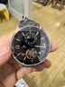 上海（SHANGHAI）手表男款 國民系列日月星辰飛輪 男士自動(dòng)機械鏤空男表 950-2黑 曬單實(shí)拍圖
