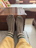 襪子女秋冬季條紋森系堆堆襪日系加厚韓版復古時(shí)尚百搭女士中筒襪 五色混批 均碼 （36-40） 曬單實(shí)拍圖