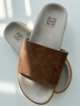 HELEON【意大利牛反絨】BC老錢(qián)風(fēng)一字拖復古外穿軟皮休閑涼拖鞋沙灘鞋 皇室棕 43 曬單實(shí)拍圖