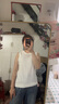南極人（Nanjiren）女吊帶背心夏季薄款無(wú)袖t恤氣質(zhì)通勤打底背心可內搭外穿白色L 曬單實(shí)拍圖