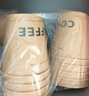 興盟包裝 XM PACKAGE咖啡杯子一次性雙層紙杯家用加厚食品級帶蓋熱飲高級感外帶隔熱 400ml咖啡杯+U型蓋 100只裝 曬單實(shí)拍圖