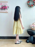 G.duck小黃鴨童裝女童連衣裙夏季2026新款A字裙兒童裙子夏天棉布裙女孩 黃色 120 建議5~6歲（110-120cm） 曬單實(shí)拍圖