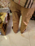 博柏利（BURBERRY）博柏利春夏新品拉鏈口袋裝飾簡(jiǎn)約百搭男士長(cháng)褲休閑褲 HY 卡其色 8070609 52 曬單實(shí)拍圖