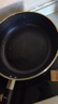 榮事達鈦無(wú)涂層平底鍋不粘鍋牛排電磁爐煤氣灶炒菜鍋沾深煎鍋28cm帶蓋 曬單實(shí)拍圖