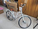 永久（FOREVER）城市自行車(chē)男女成人鋁合金車(chē)架禧瑪諾7級變速雙碟剎學(xué)生通勤單車(chē) 26寸 鋁架 珍珠白 曬單實(shí)拍圖