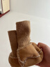 9i9嬰兒棉鞋加絨寶寶軟底防掉保暖腳套腳包0-1歲A155駝色 曬單實(shí)拍圖