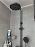 九牧（JOMOO）官方旗艦100%全銅淋浴花灑套裝增壓恒溫衛生間洗澡沐浴除垢大噴頭 槍灰色三檔圓形噴頭 曬單實(shí)拍圖