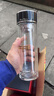 富光抗菌玻璃杯 雙層高硼硅泡茶杯子 茶水分離杯 車(chē)載水杯男女士400ml 曬單實(shí)拍圖