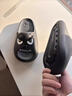 紅豆（Hodo）生氣小狗拖鞋男士2026新款夏季外穿厚底防滑室內家居情侶涼拖鞋女 黑色 42-43 正碼 曬單實(shí)拍圖