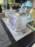 茶會(huì )友全自動(dòng)上水電熱水壺 茶臺燒水壺 電茶壺煮泡茶家用辦公一體茶桌嵌入式茶具電茶爐套裝 1L 輕奢銀-底部上水消毒款（37*20cm） 曬單實(shí)拍圖