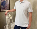 夢(mèng)特嬌（MONTAGUT）夏季新款男士休閑翻領(lǐng)純棉短袖t中青年潮流純色polo衫 白色 XL 曬單實(shí)拍圖