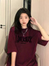 艾漫登短袖t恤男款2026夏季新款打底衫重磅美式純棉衣服寬松半袖T體恤潮 酒紅色 XL 115-140斤加購優(yōu)先發(fā)貨 曬單實(shí)拍圖