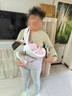 usbeesbaby清涼一夏嬰兒背帶M坐姿護髖四季通用透氣網(wǎng)面外出抱娃神器 牛奶白冰絲棉JDQ 曬單實(shí)拍圖