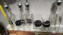玻璃調料瓶油壺調味罐鹽罐糖罐醬油醋瓶廚房家用調味瓶套裝調料盒 不加厚普通玻璃 5玻璃方油瓶+16張貼紙+漏斗 曬單實(shí)拍圖