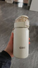 希樂(lè )（cille）316不銹鋼保溫杯大容量男士吸管杯子外出便攜運動(dòng)水杯奶咖白450ml 曬單實(shí)拍圖