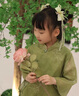 G.duck小黃鴨女童漢服套裝兒童旗袍夏季中國風(fēng)夏裝公主裙女孩唐裝兩件套 翠綠色 130 尺碼7~8歲【120-130cm】 曬單實(shí)拍圖