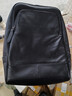 真皮男士雙肩包頭層牛皮旅行背包時(shí)尚潮流書(shū)包韓版商務(wù)電腦包 黑色 曬單實(shí)拍圖