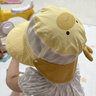 9i9寶寶帽子夏季網(wǎng)眼遮陽(yáng)帽兒童漁夫帽男童女寶寶大檐可拆披肩-黃鴨 曬單實(shí)拍圖