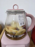 北鼎（Buydeem）養生壺 全玻璃一體多功能煮茶壺燒水壺燉煮壺辦公家用花茶壺FK571 0膠水母嬰級恒溫壺電熱水壺1.2L 【豬豬粉】全玻璃養生壺 1.2L 曬單實(shí)拍圖
