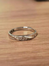 Grace GirlS925純銀光波情侶戒指韓版簡(jiǎn)約共渡愛(ài)河男女對戒開(kāi)口可調節送女友 曬單實(shí)拍圖