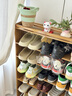 小匠材鞋架家用門(mén)口多層入戶(hù)柜簡(jiǎn)易玄關(guān)防塵收納鞋柜茶色7層90cm 曬單實(shí)拍圖