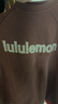 lululemon丨Scuba 女士超寬松款套頭衛衣 *文字徽標 LW3JDBS 赤陶棕/淺象牙白 M /L 曬單實(shí)拍圖